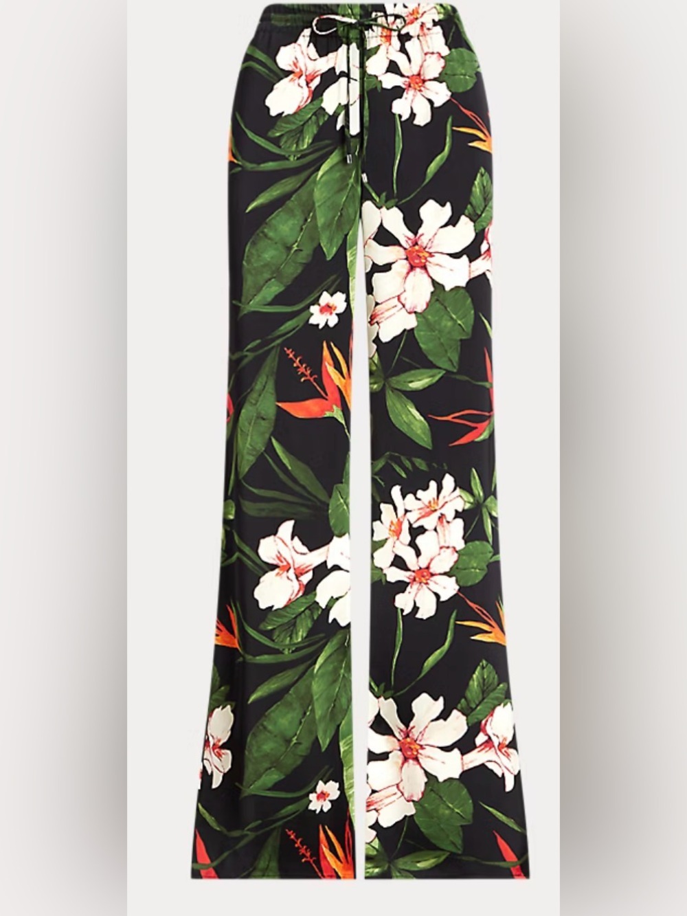 Floral Satin Charmeuse Wide-Leg Pant Ralph Lauren